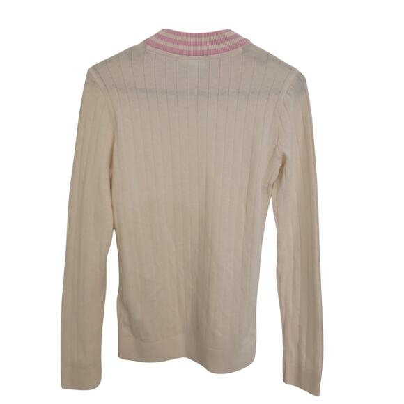 Adidas Longsleeve Cable Knit Pullover Sweater Cashmere Wool Sz XS Preppy Golf - Picture 6 of 16